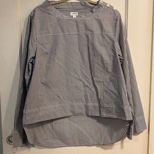 J Crew striped funnelneck shirt